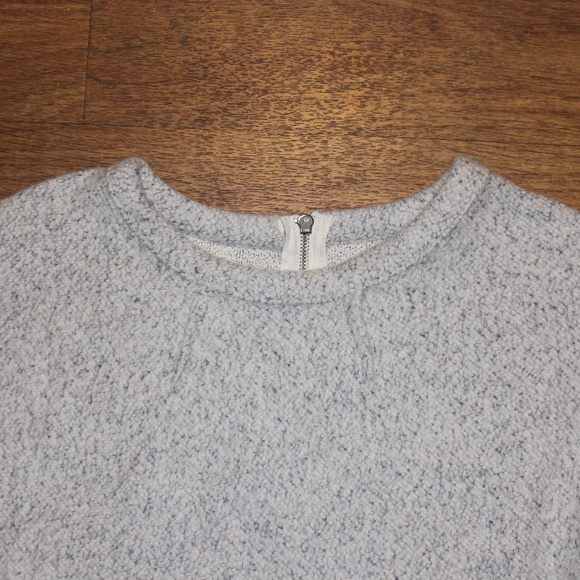 Zara Cropped Sleeve Sweater Small Gray - Picture 5 of 8
